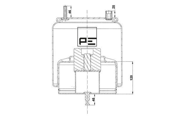 PETERS ENNEPETAL Φούσκα, πνευματική ανάρτηση 084.479-73A Φούσκα, πνευματική ανάρτηση PETERS ENNEPETAL Saab 9-5 084.479-73A