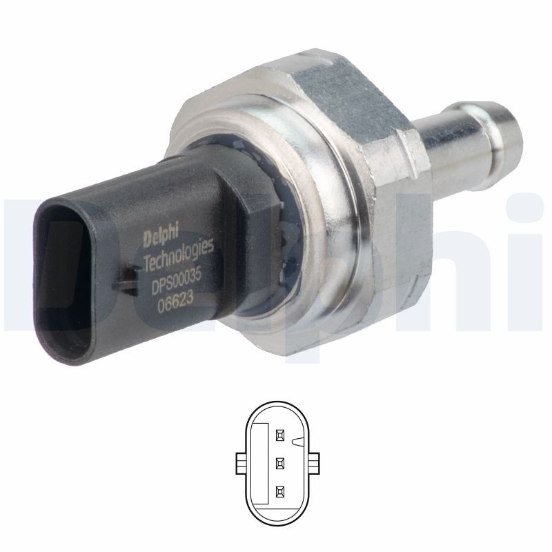 DELPHI Uitlaatgasdruk sensor DPS00035-12B1 DELPHI DPS00035-12B1 Roetfilter sensor BMW Z3 originele