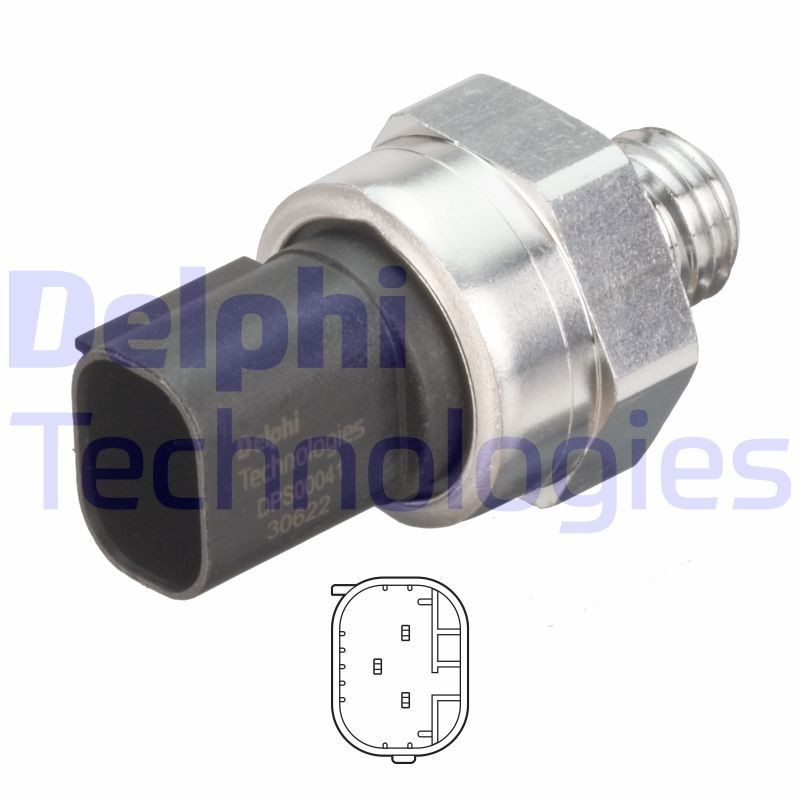 DELPHI Devējs, Izplūdes gāzu spiediens DPS00041-12B1 DPS00041-12B1 Devējs izplūdes gāzu spiediens MERCEDES-BENZ 123 sērija DELPHI