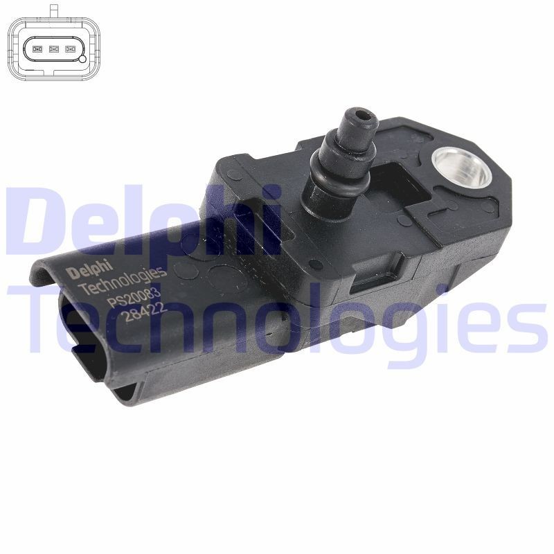 DELPHI Αισθητ., πίεση πολλ. εισαγωγής PS20083-12B1 DELPHI PS20083-12B1 Αισθητ., πίεση πολλ. εισαγωγής