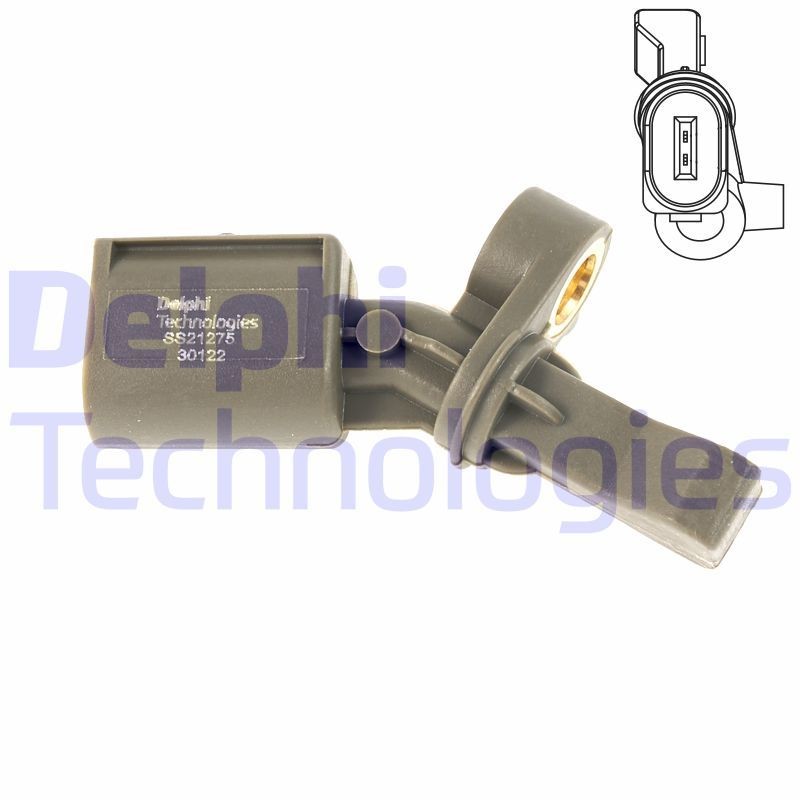 DELPHI Devējs, Riteņu griešanās ātrums SS21275-12B1 DELPHI SS21275-12B1 ABS devējs SEAT Ibiza KJ1 cena