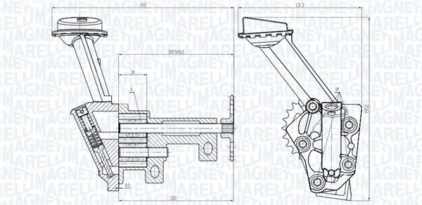 MAGNETI MARELLI Oliepomp 351516000018 MAGNETI MARELLI 351516000018 Oliepomp Renault 4 Station Wagon prijs