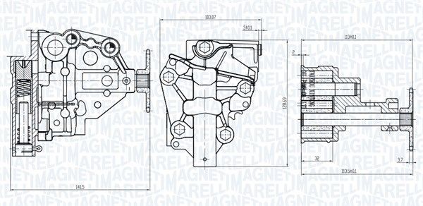 MAGNETI MARELLI Oliepumpe 351516000020 Oliepumpe MAGNETI MARELLI MICRA 351516000020 billig