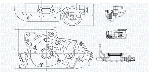 MAGNETI MARELLI Oljepump 351516000028 MAGNETI MARELLI 351516000028 oljepump Chevrolet Corvette C6 pris