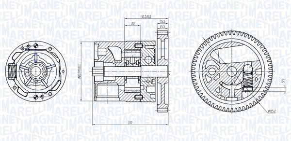 MAGNETI MARELLI Oliepomp 351516000038 MAGNETI MARELLI 351516000038 originele Oliepomp Mercedes C205 kosten