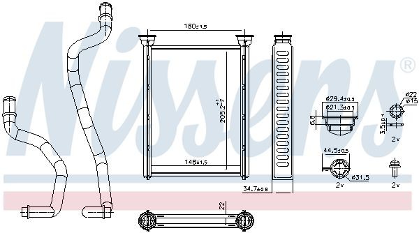 NISSENS Radiateur de chauffage 707290 707290 Radiateur de chauffage NISSAN 370 Z NISSENS