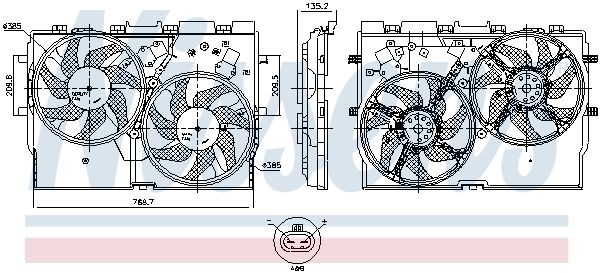 NISSENS Motoventilateur 850004 NISSENS 850004 d'origine Ventilateur de radiateur Boxer Minibus (250) coût