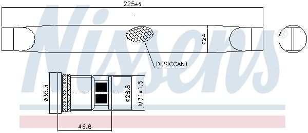 NISSENS Tørfilter aircondition 95786 95786 Tørfilter CHEVROLET SPARK NISSENS