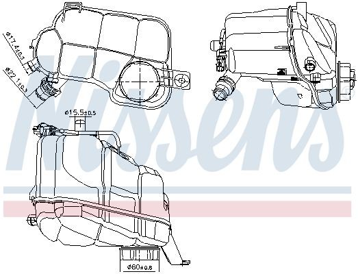 Serbatoio compensazione refrigerante NISSENS 996297 72523917 NISSENS 996297 Vaschetta acqua Volvo V60 2020