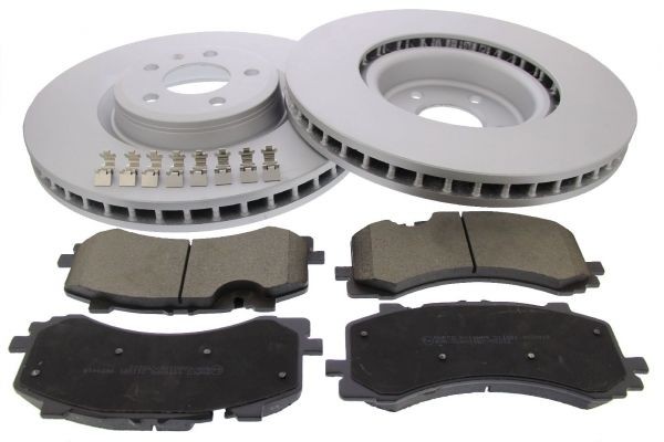 Brake discs and pads set MAPCO 47042HPS MAPCO 47042HPS 2007 VW TOUAREG brake discs and pads replacement