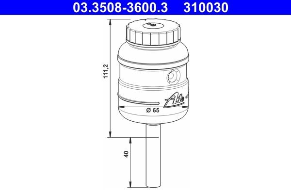 ATE Vaschetta olio freni 03.3508-3600.3 ATE 03.3508-3600.3 Serbatoio liquido freni SUBARU FORESTER prezzo