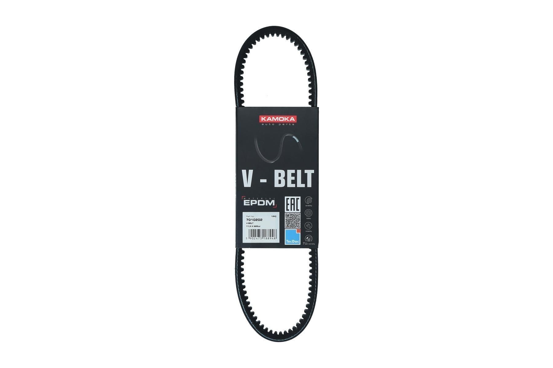 KAMOKA Courroie trapézoïdale 7010202 Courroie trapézoïdale SEAT KAMOKA 7010202