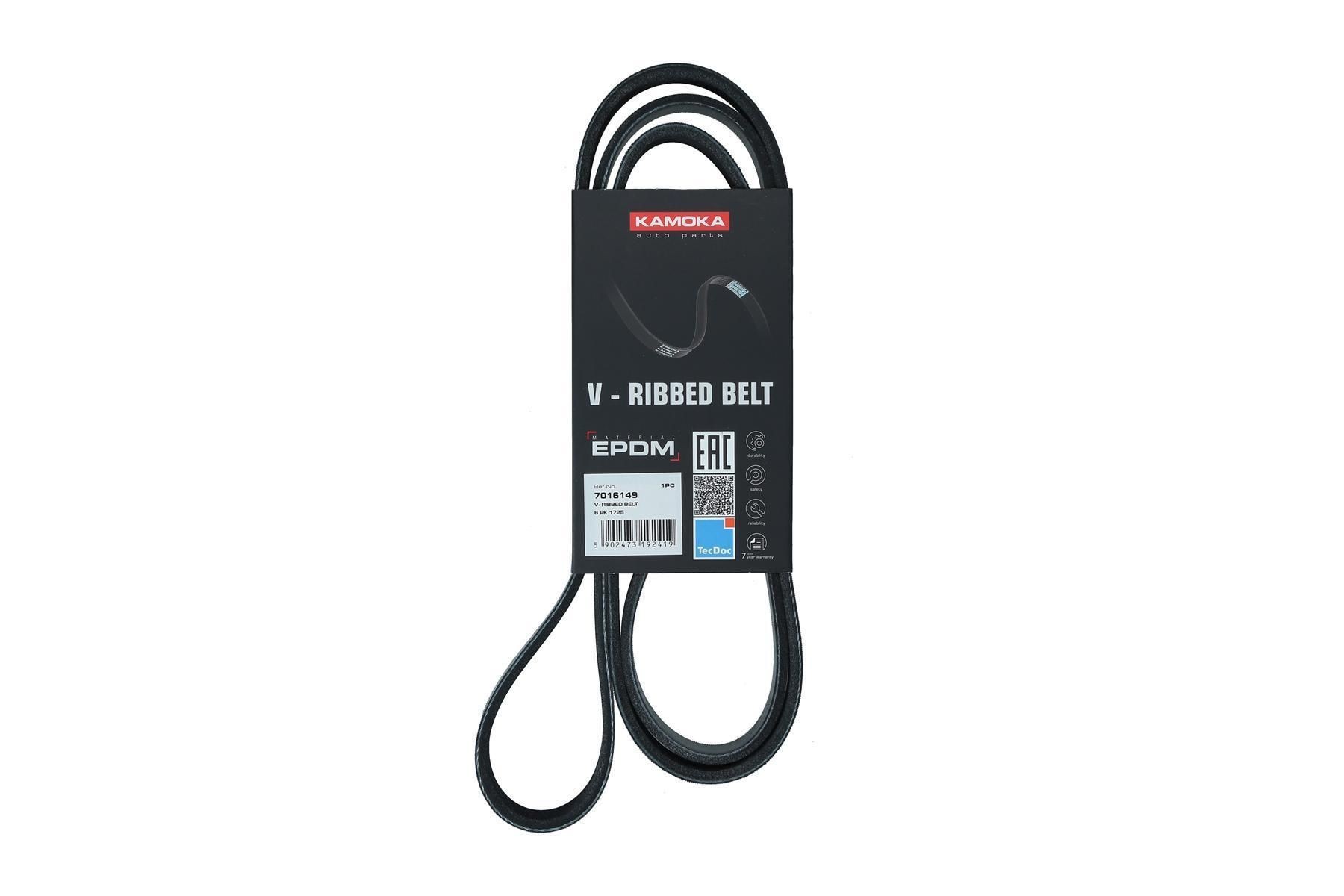 KAMOKA Serpentine belt 7016149 KAMOKA 7016149 DAEWOO Nubira Saloon (J200) ribbed belt replacement