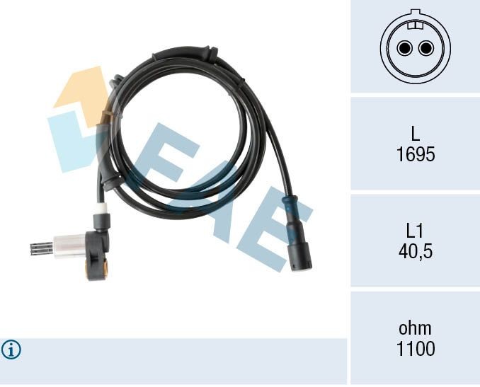 FAE ABS-givare 78557 78557 FAE abs-sensor RENAULT KOLEOS