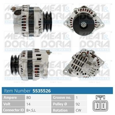 Alternatore MEAT & DORIA 5535526 MEAT & DORIA 5535526 costo Alternatore Mazda MPV 2008