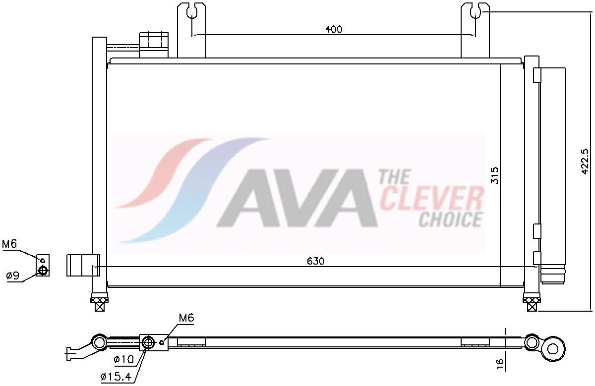 AVA COOLING SYSTEMS Συμπυκνωτής, σύστ. κλιματισμού FT5490D Συμπυκνωτής AVA COOLING SYSTEMS Suzuki WAGON R+ FT5490D