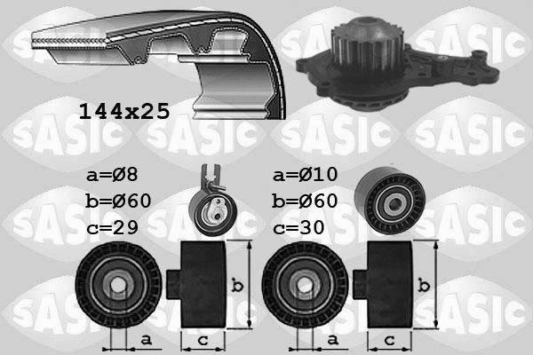 SASIC Kamremssats med vattenpump 3906109 3906109 SASIC kuggremssats FORD KUGA