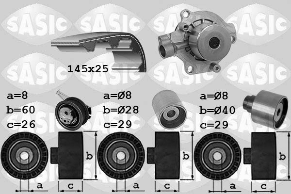 SASIC Wasserpumpe + Zahnriemensatz 3906111 3906111 Zahnriemenwechsel-Set VW LUPO SASIC kaufen