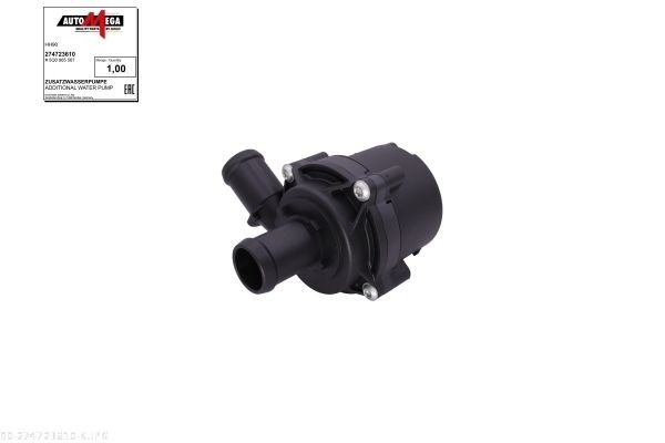 AUTOMEGA Auxiliary water pump 274723610 Audi A1 AUTOMEGA auxiliary water pump 274723610