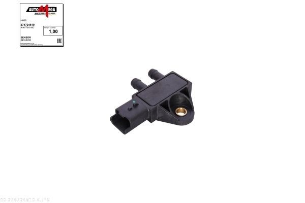 AUTOMEGA Uitlaatgasdruk sensor 274724810 274724810 Verschildruksensor PEUGEOT EXPERT AUTOMEGA