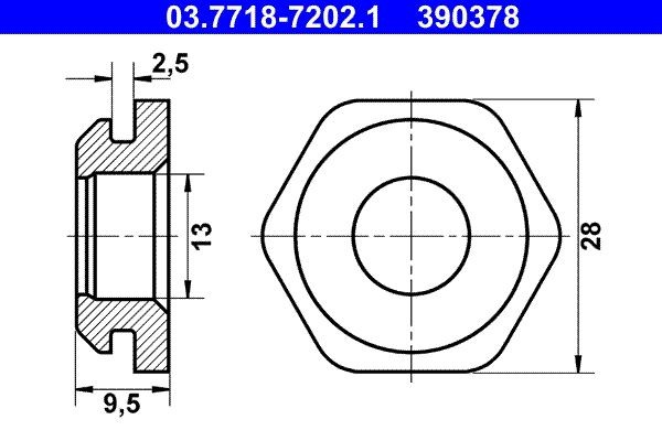 ATE Seal, vacuum hose connector pipe 03.7718-7202.1 BMW E36 Brake servo unit 03.7718-7202.1 ATE