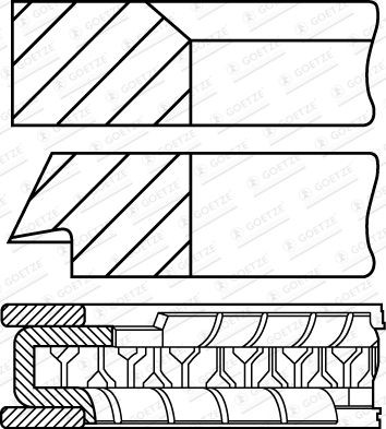 Zuigerveerset GOETZE ENGINE 08-424800-40 GOETZE ENGINE 08-424800-40: Zuigerveren Hyundai i30 2018