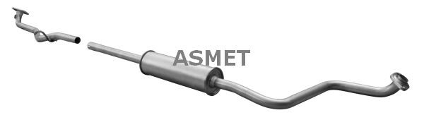 ASMET Stredný tlmič výfuku 20.040 ASMET 20.040 Stredný tlmič Toyota Prado J120 cena