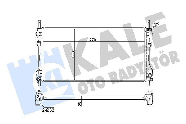 KALE OTO RADYATOR Radiateur 345920 345920 Radiateur, koelvloeistof FORD MONDEO KALE OTO RADYATOR