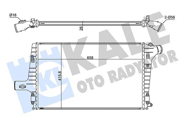 KALE OTO RADYATOR Intercooler 352380 352380 KALE OTO RADYATOR Ladeluftkjøler Opel billige