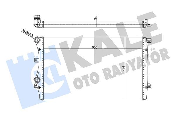 KALE OTO RADYATOR Radiator, motorkjøling 356925 Radiator motor KALE OTO RADYATOR SPRINTER 356925 billige