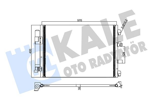 KALE OTO RADYATOR Kondensator, klimaanlegg 358250 KALE OTO RADYATOR Ac kondenser ALFA ROMEO 358250