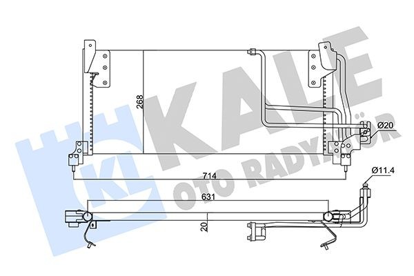 KALE OTO RADYATOR Kondensator, klimaanlegg 382525 Ac radiator KALE OTO RADYATOR ALFA ROMEO 382525