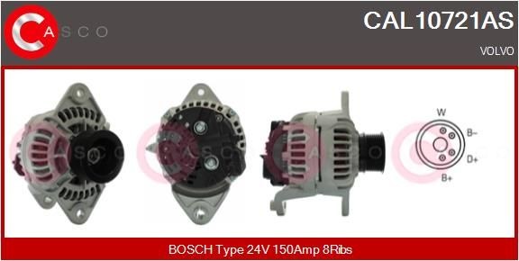CASCO Alternatore CAL10721AS CAL10721AS costo Alternatore VOLVO 460 L CASCO