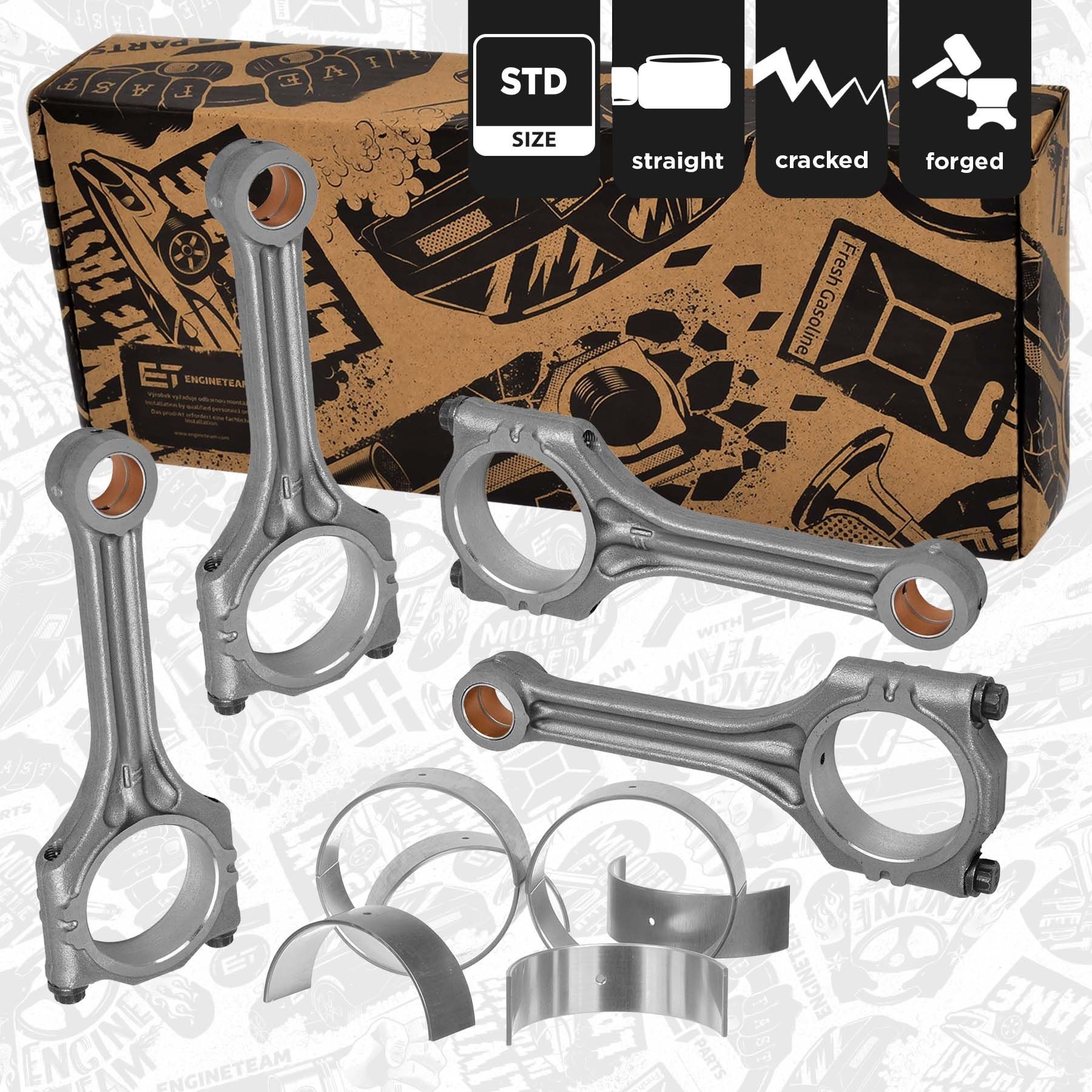 ET ENGINETEAM Plejlstang OM0051VR2 ET ENGINETEAM OM0051VR2 originale Scirocco 3 Plejlstang hvad koster