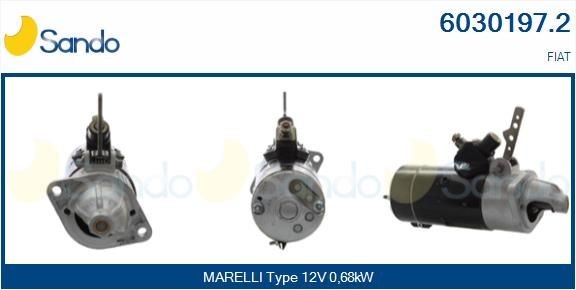SANDO Starter 6030197.2 Starter motor SANDO Fiat QUBO 6030197.2