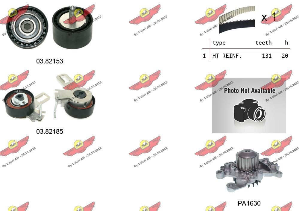 AUTOKIT Ūdenssūknis + Zobsiksnas komplekts 04.5476PA Zobsiksnas komplekts AUTOKIT DUCATO 04.5476PA lēti