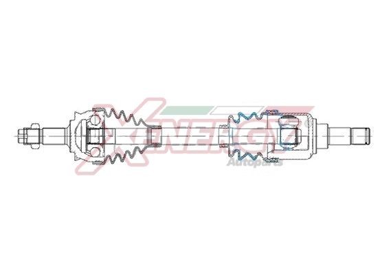 AP XENERGY Drivaksel X31318 X31318 Drivaksel AP XENERGY OPEL MOVANO