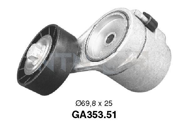SNR Tensioner pulley GA353.51 SNR GA353.51 Opel Corsa B Van tensioner pulley v-ribbed belt replacement