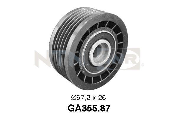 SNR Polia de desvio / de guia, correia trapezoidal estriada GA355.87 Polia de desvio guia SNR Renault MEGANE GA355.87