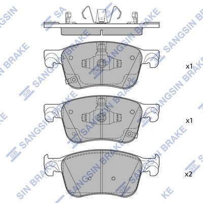 Hi-Q Brake pad set SP4444 SP4444 Hi-Q brake pads for VOLVO XC40