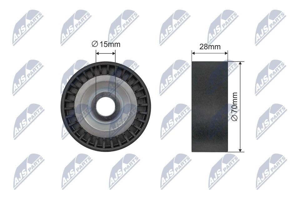 NTY Spannrolle, Keilrippenriemen RNK-AU-076 Spannrolle Keilrippenriemen NTY A4 RNK-AU-076 günstig