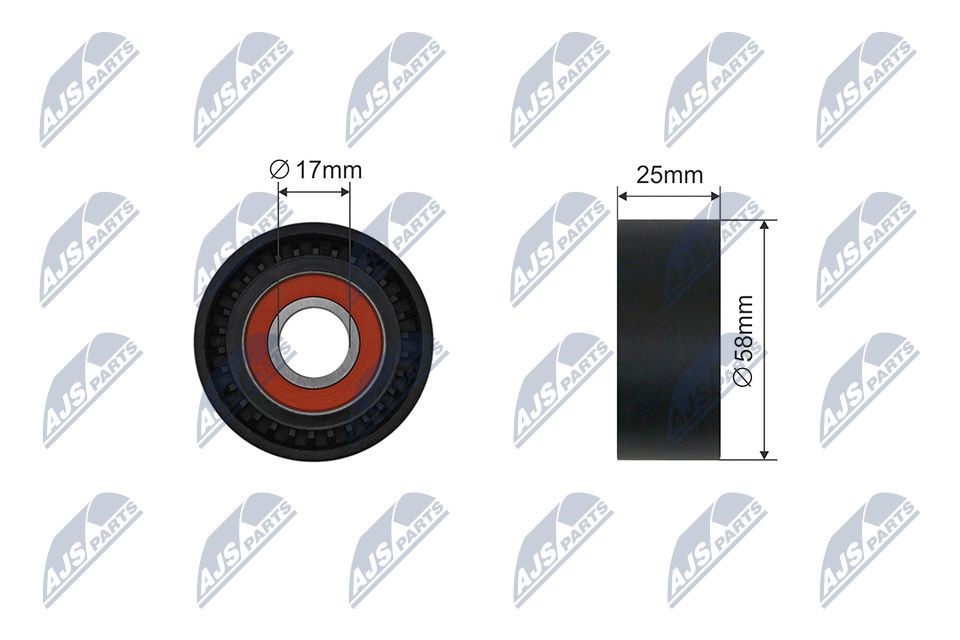 NTY Poulie, tendeur de courroie d'accessoire RNK-ME-076 NTY Poulie de courroie d'accessoire MERCEDES-BENZ RNK-ME-076