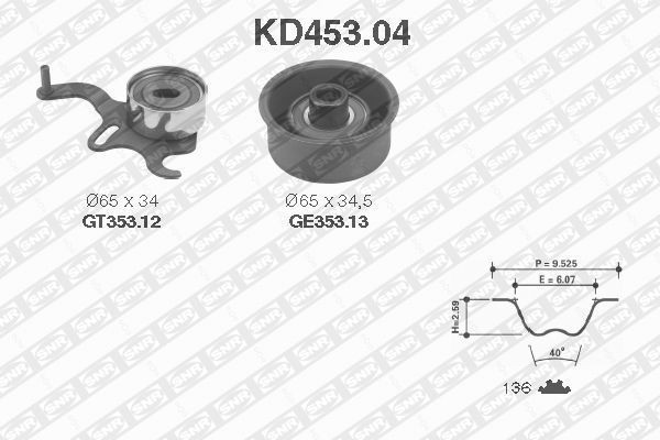 SNR Kamremssats KD453.04 SNR KD453.04 Kamremssats Opel Combo B original