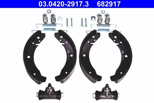 ATE Bremsesett, trommebremse 03.0420-2917.3 ATE 03.0420-2917.3 Bremsesett, trommebremse VW Passat CC (357) 2.0 TDI 140 hk 2008