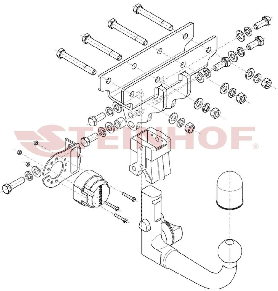 STEINHOF Piekabes āķis J-080 Sakabes āķi STEINHOF COMPASS J-080 lēti