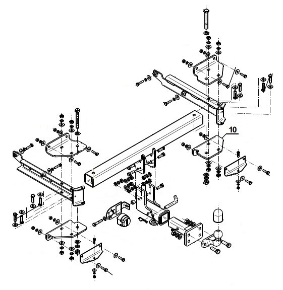 Ťažné zariadenie STEINHOF M-131 STEINHOF M-131: Ťažné zariadenia Mercedes Trieda M 2015