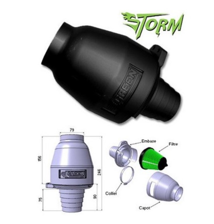 GREEN Filtro aria sportivo STSMN STSMN Filtro aria sportivo SEAT GREEN Storm costo