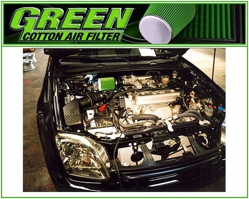 GREEN Air Intake System P414 GREEN P414 BMW 1 Series performance air filter replacement