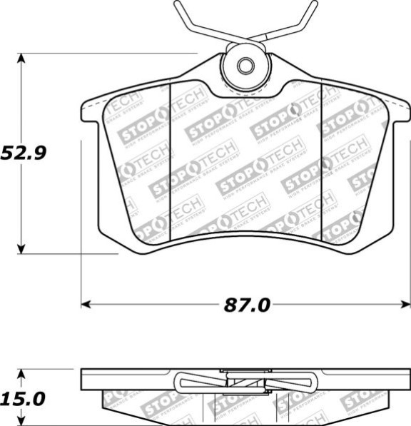 STOPTECH Plaquettes de frein 308.03400 308.03400 Premium (Sport) Plaquette HYUNDAI VELOSTER STOPTECH