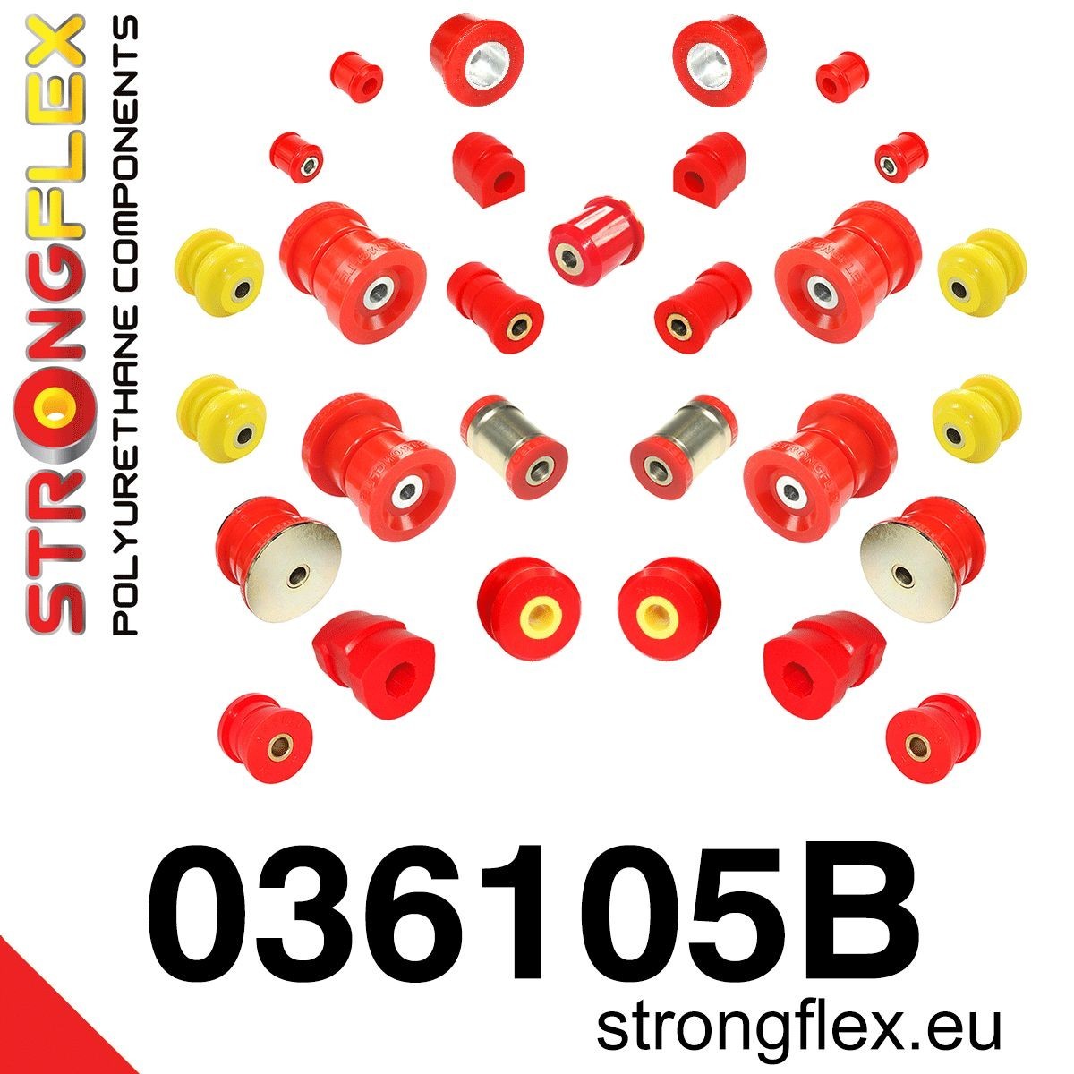 StrongFlex Ophæng, bærearm 036105B Bærearmsbøsning MG StrongFlex 036105B